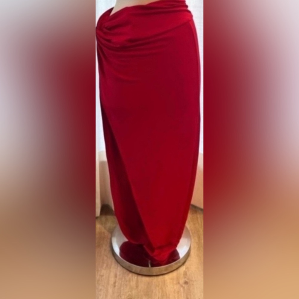 JLUXLABEL Vibrant Red Maxi Skirt